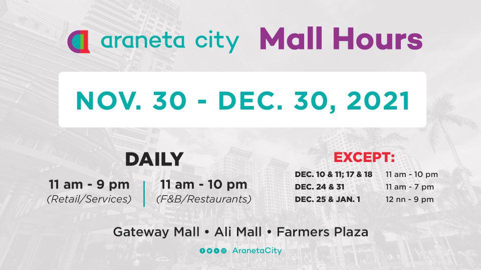 Mall Hours for Nov. 30 - December 31, 2021-177