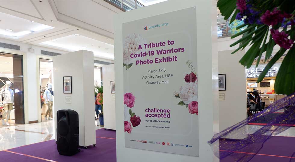 Araneta City features female COVID-19 warriors in mall exhibit