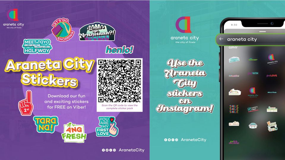 Araneta City spreads good vibes through cool Viber, Instagram stickers